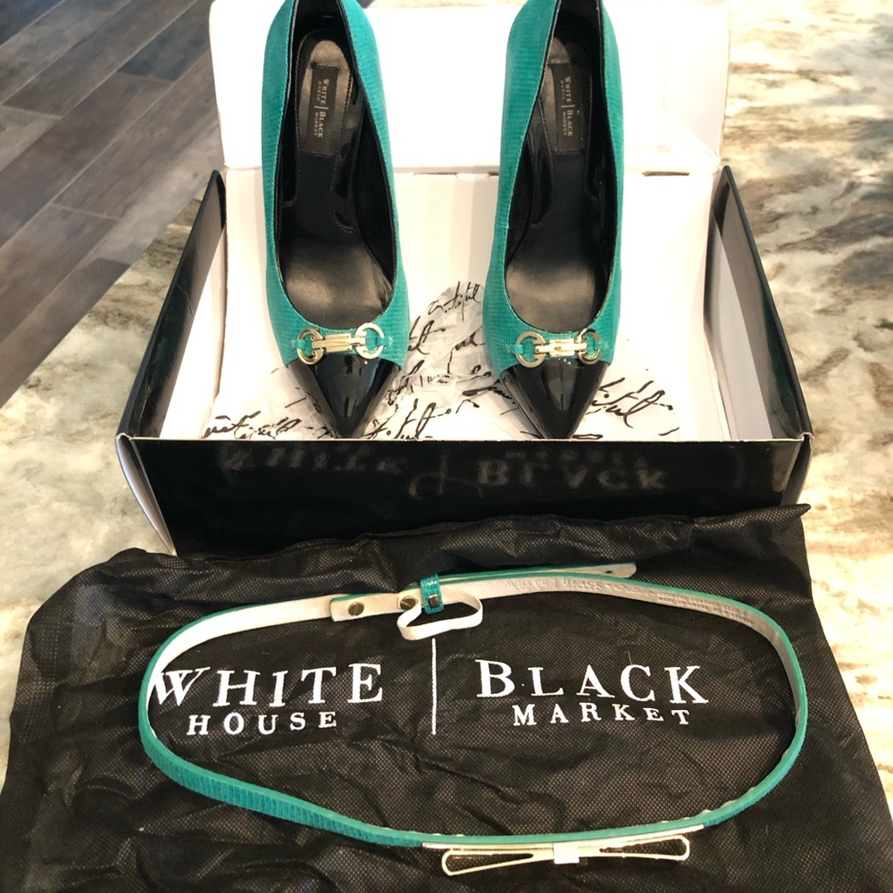 White House Black Market Heels w/ matching belt